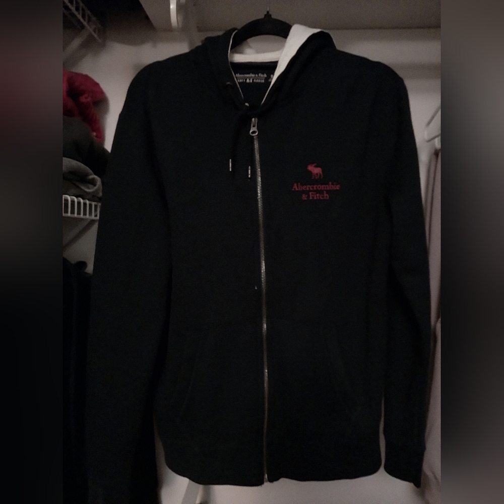 Black Men's Sweatshirt Jacket.